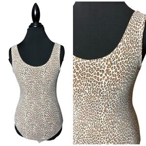 Vtg Gitano Cheetah Print Bodysuit